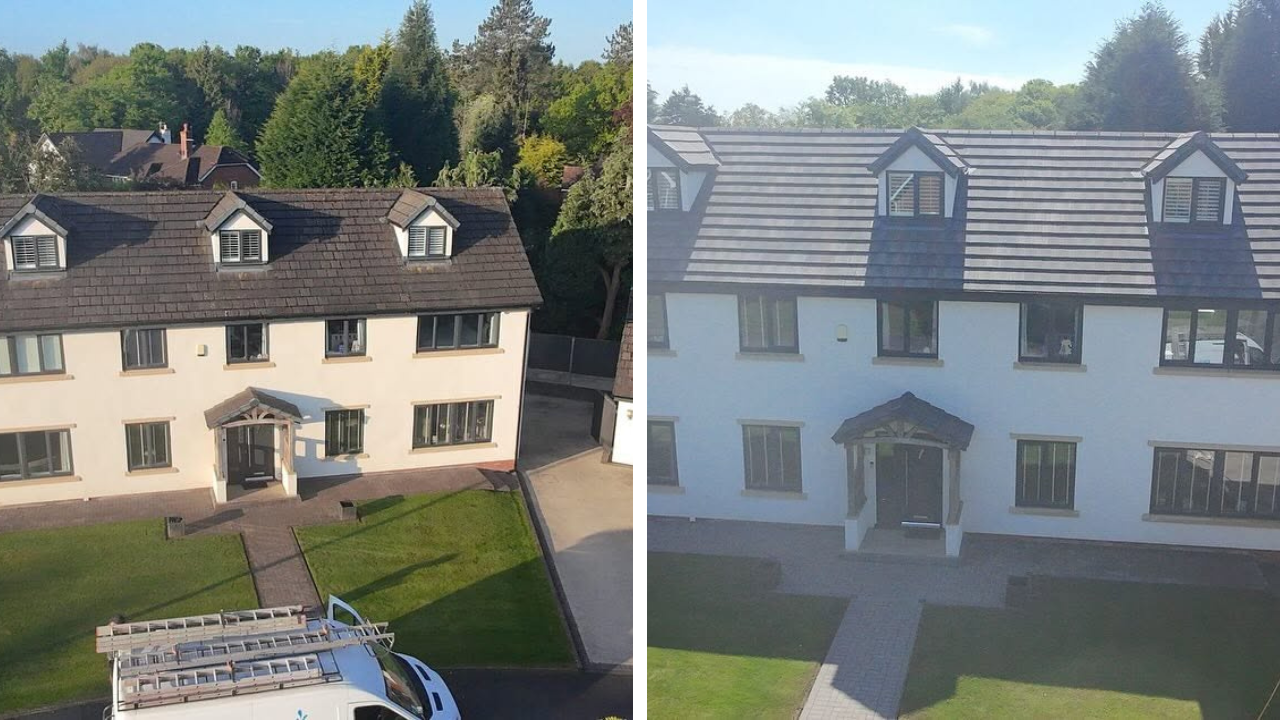 Before and after render cleaning